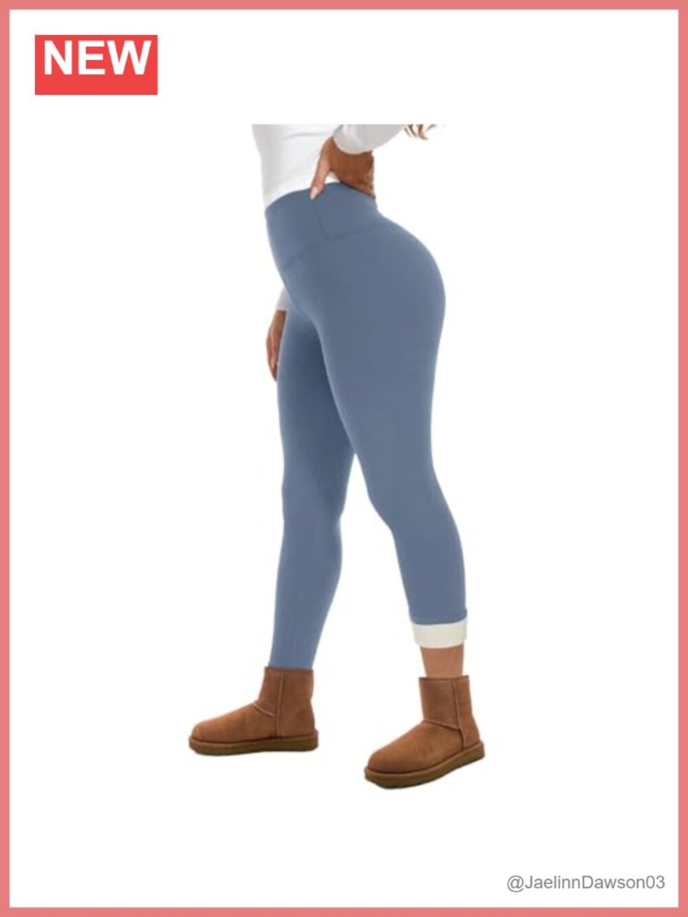 Fleece Lined Leggings Thermal Winter Warm High Waist Tummy Control